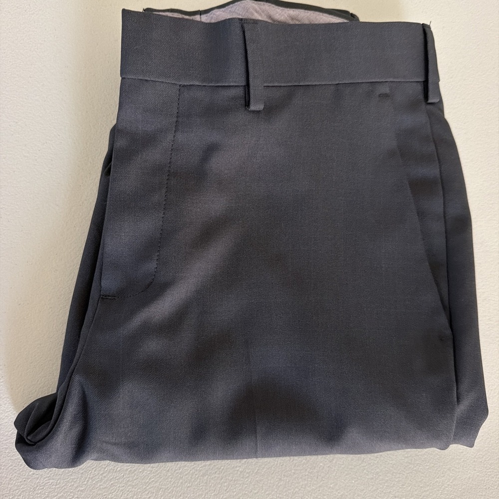 Haggar Men's Premium Stretch Dress Pants Black Slim Fit Trousers 30x30 Black